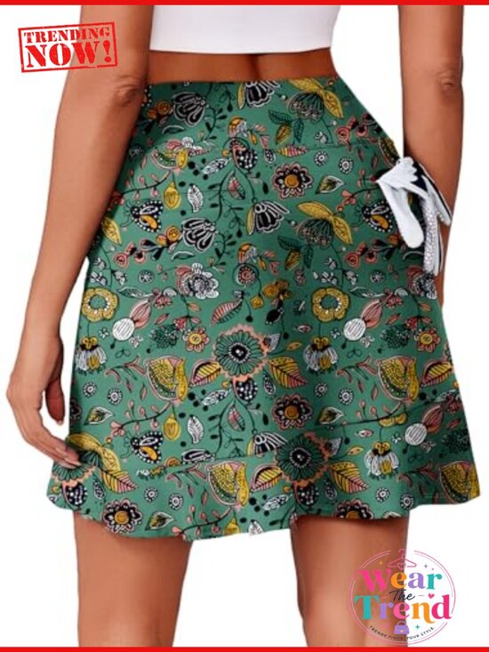 Pants - 18" Ruffle Golf Skort High Rise Tummy Control UPF 50+ 6 Pockets